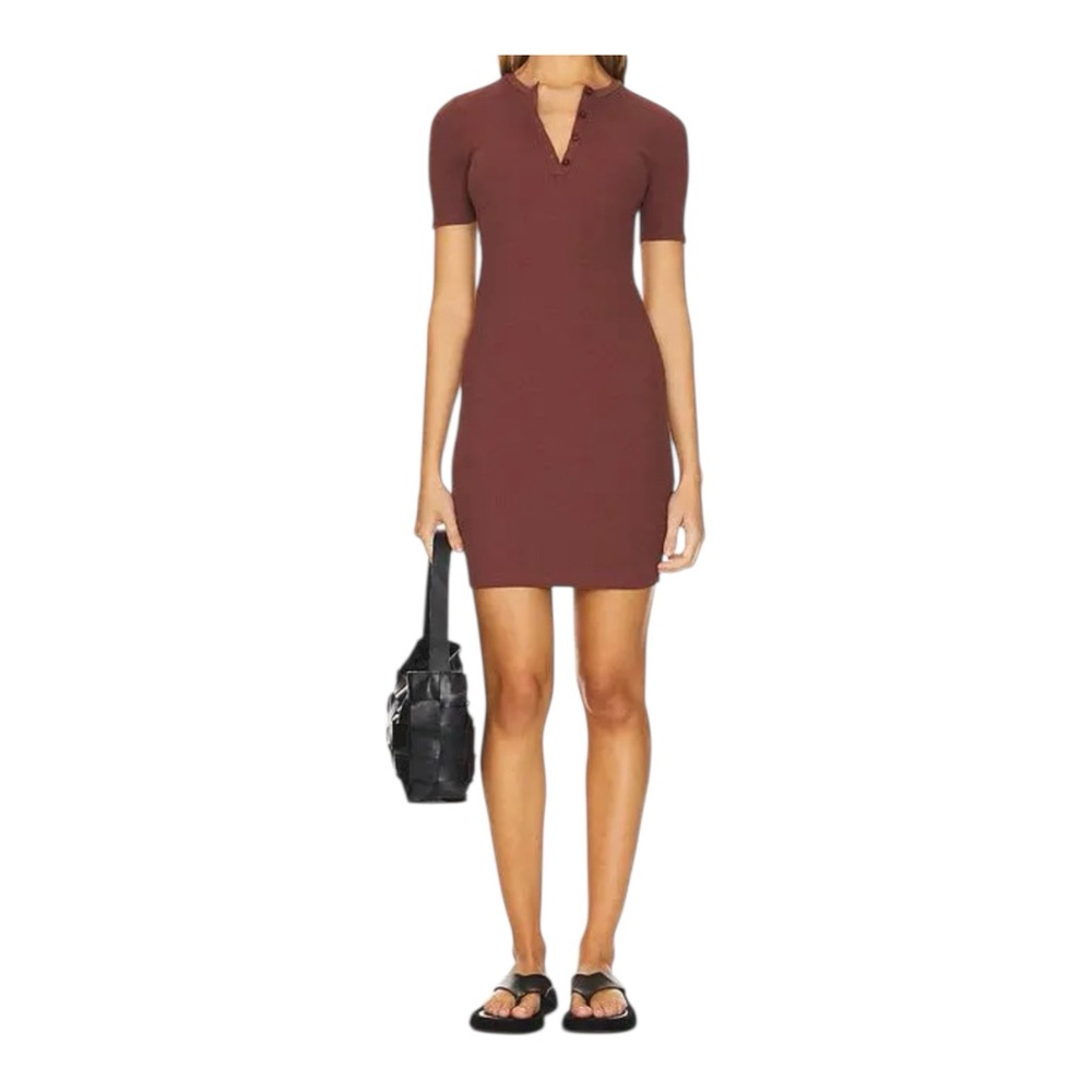 Kule The Berri Dress size L Minimalist Bodicon
Ribbed Henley Marron